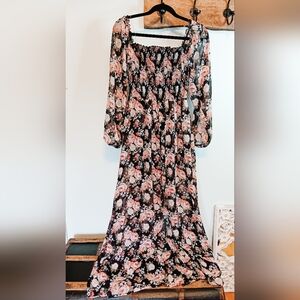 SWS floral romper with train